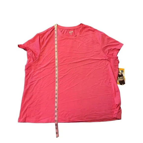 Avia Women's Activewear T-Shirt Plus Size Pink Short Sleeve Athletic Top - Picture 4 of 5